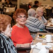 pauls run residents eating a meal
