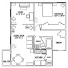 Fir Deluxe apartment at Paul's Run - Floor Plan for this one bedroom unit