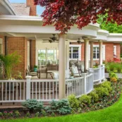 Our spacious front porch provides plenty of seating with a beautiful view and fresh air.